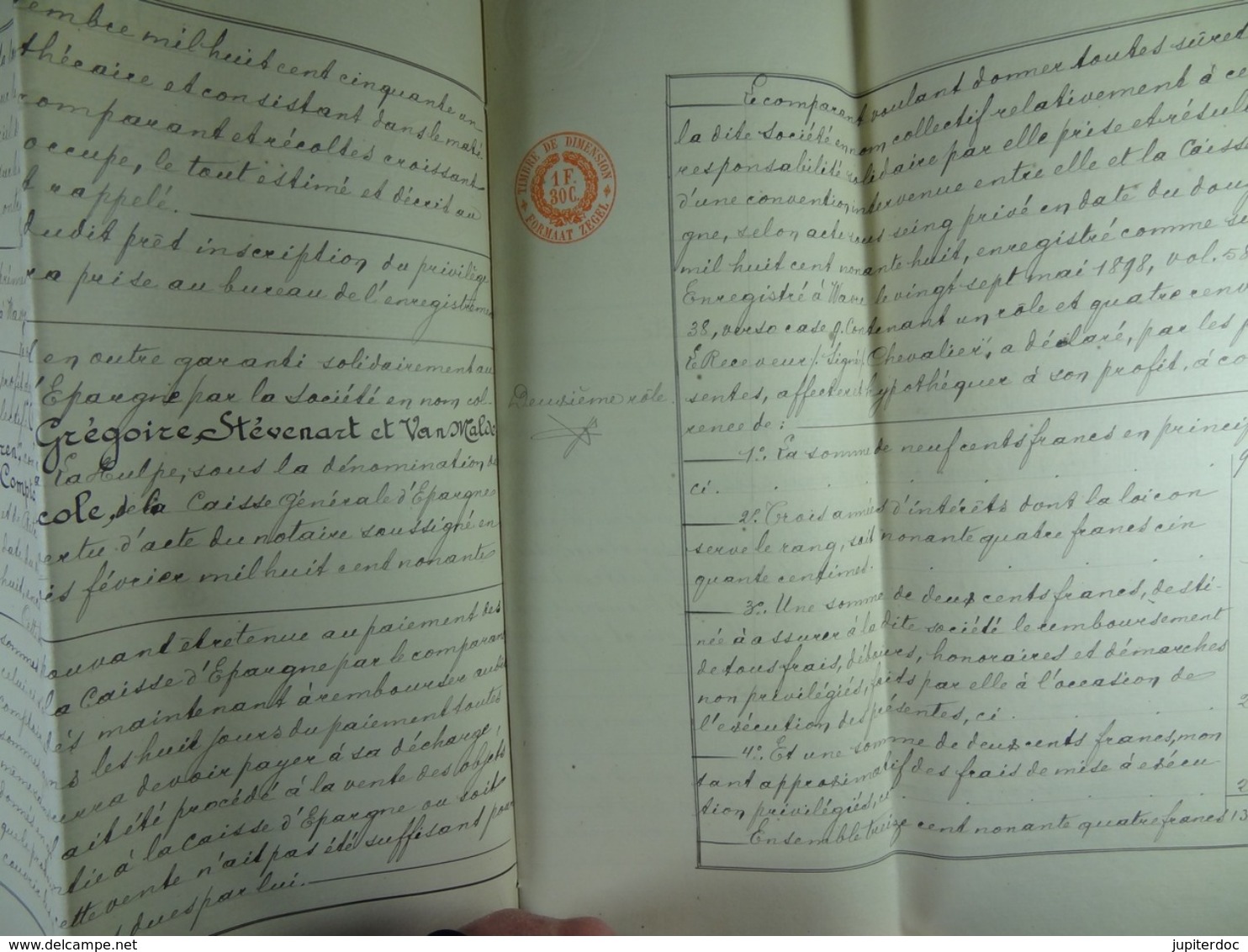 Acte Notarié 1904 Prêt Par Le Comptoir Agricole De La Hulpe à Trigalet De Limelette /04/ - Manuscrits