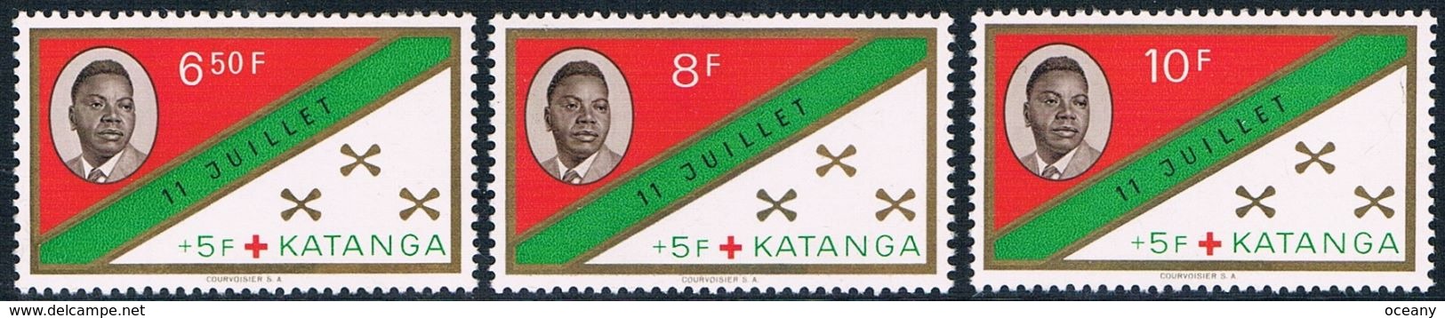 Katanga - Croix-Rouge Et 1er Anniversaire De L'Indépendance 66/68 ** - Katanga