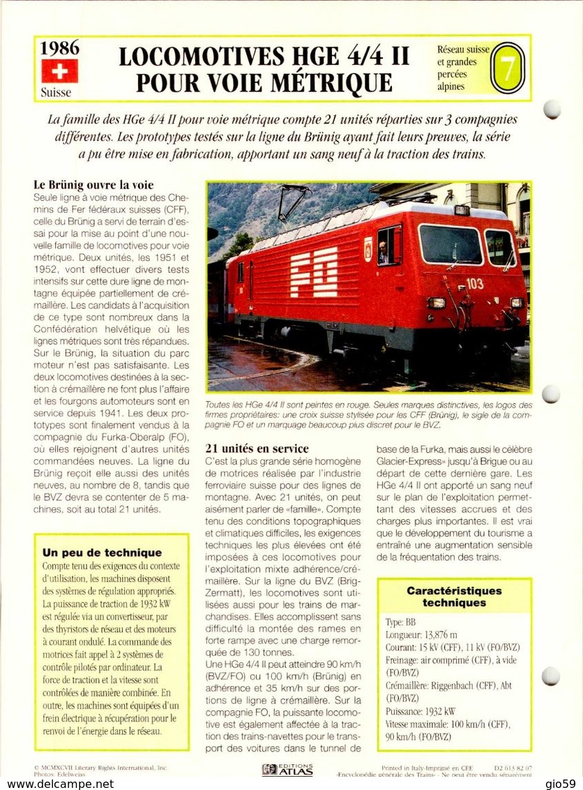 20 Fiches techniques de Locomotive,LOT1 4/