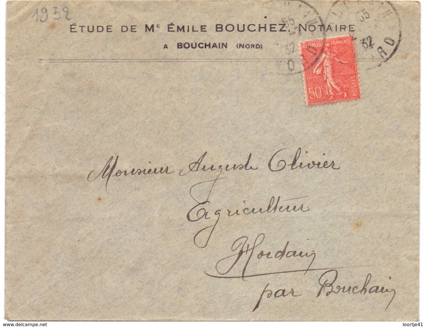 Enveloppe Omslag - Pub Reclame Emile Bouchez à Bouchain - - Other & Unclassified