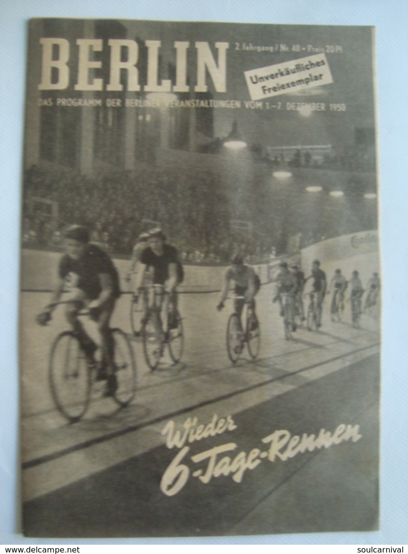 BERLIN. DAS PROGRAMM DER BERLINALER VERANSTALTUNGEN (DEZEMBER 1950). AUSSTELLUNG AM FUNKTURM. - Loisirs & Collections