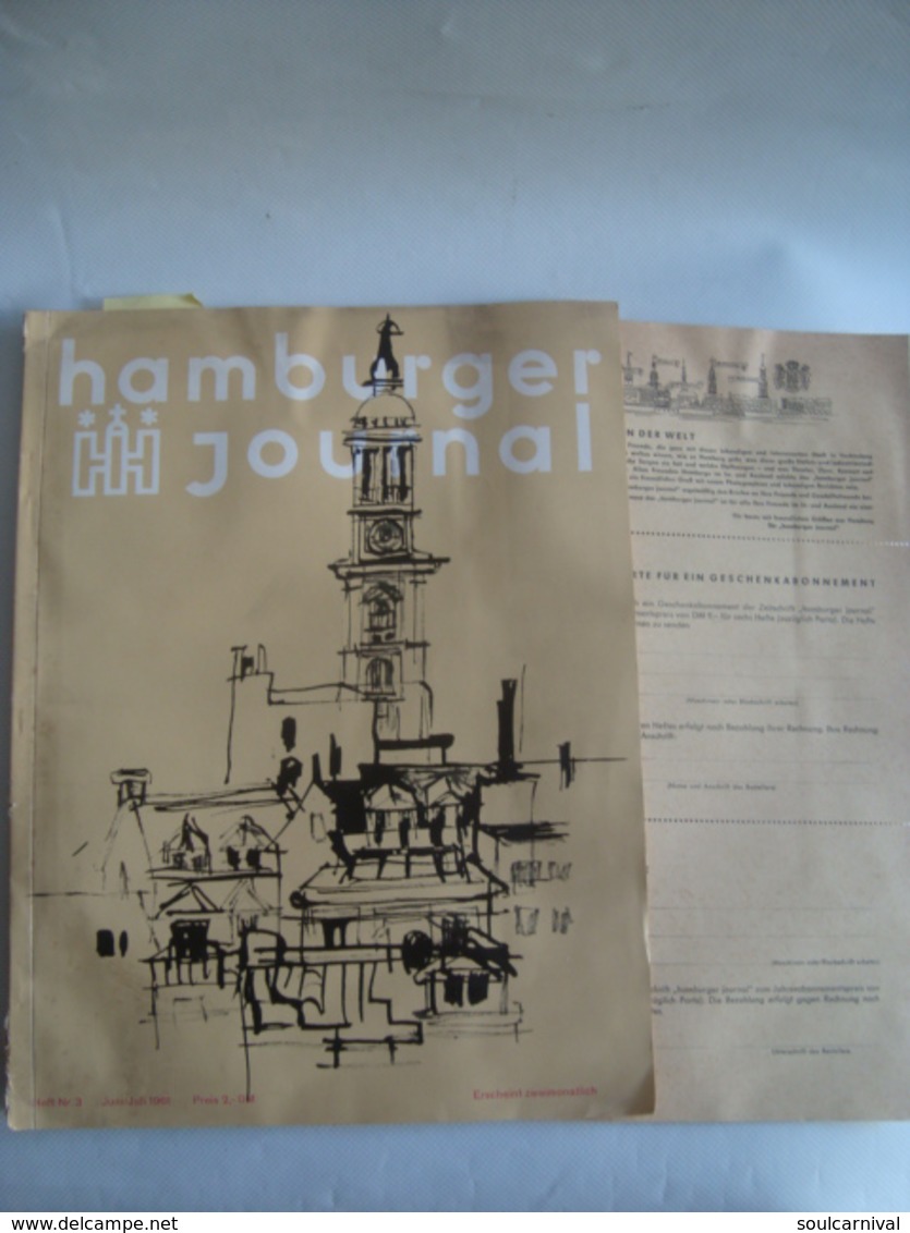 HAMBURGER JOURNAL (JUNI-JULI 1961). HAMBURG. - Hobbies & Collections