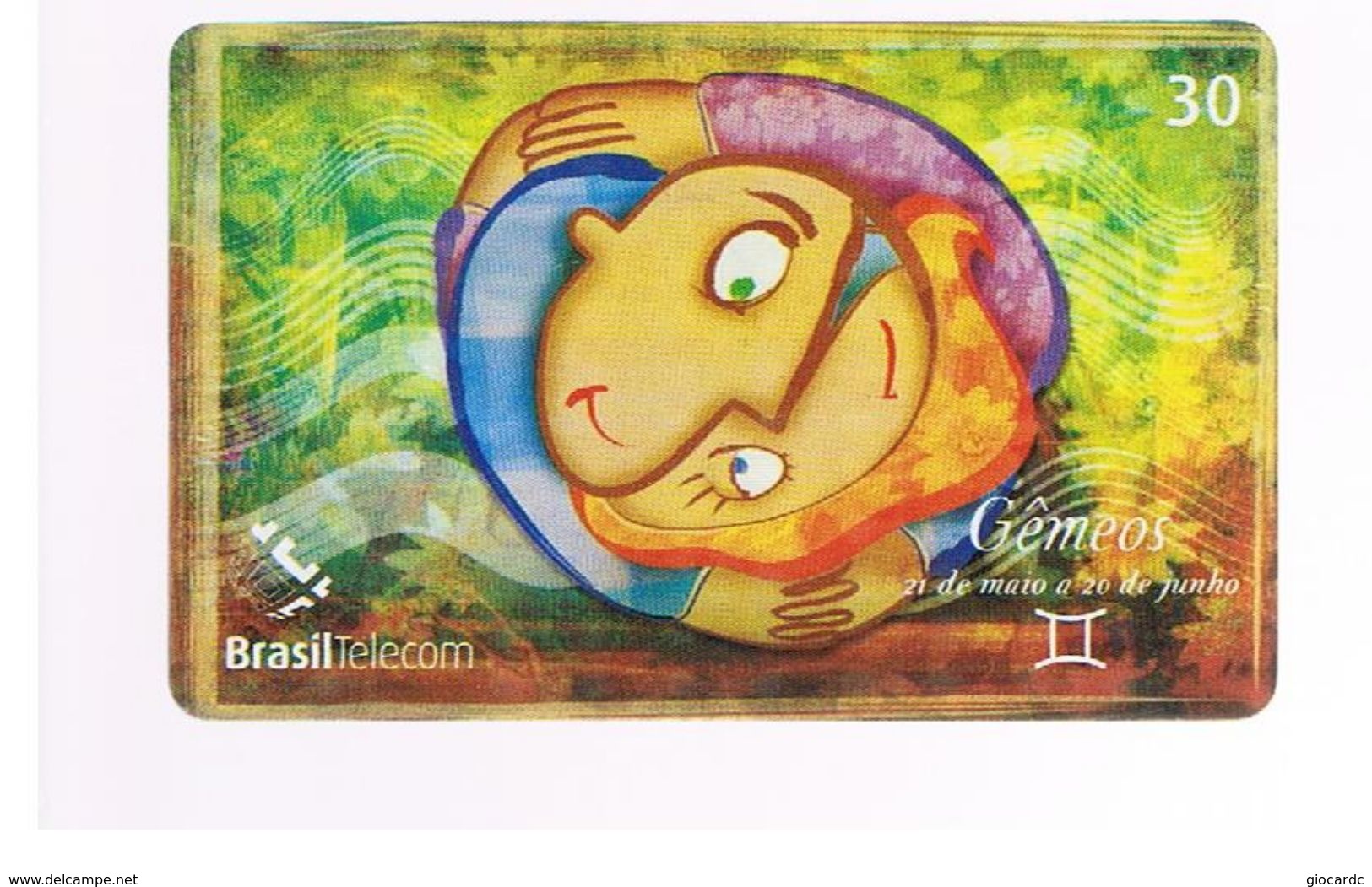 BRASILE ( BRAZIL) - BRASILTELECOM   - 2001 ZODIAC HOROSCOPE: TWINS - USED - RIF.10478 - Zodiaque
