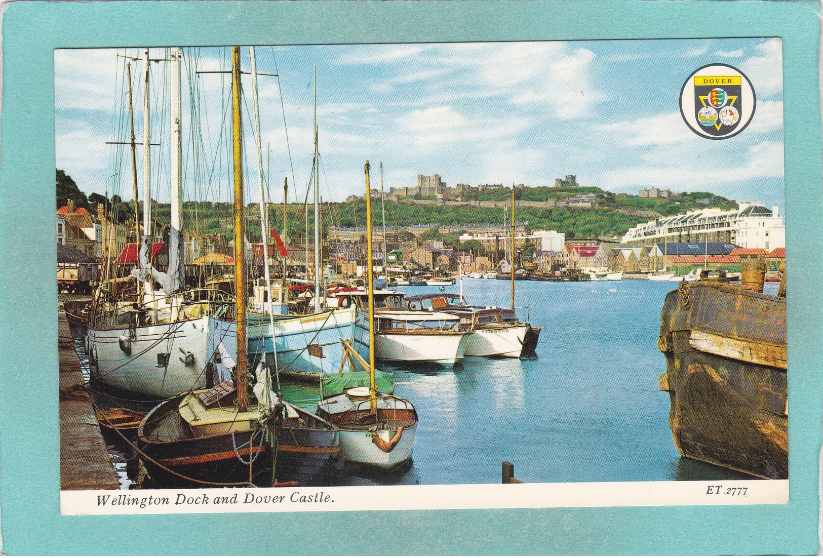 Old Small Postcard Of Wellington Dock And Dover Castle.Kent,England,R48. - Dover