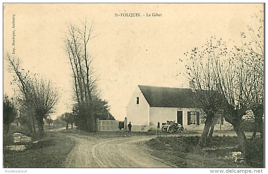 Saint-Folquin. Le Gibet   Vieille Auto - Autres & Non Classés