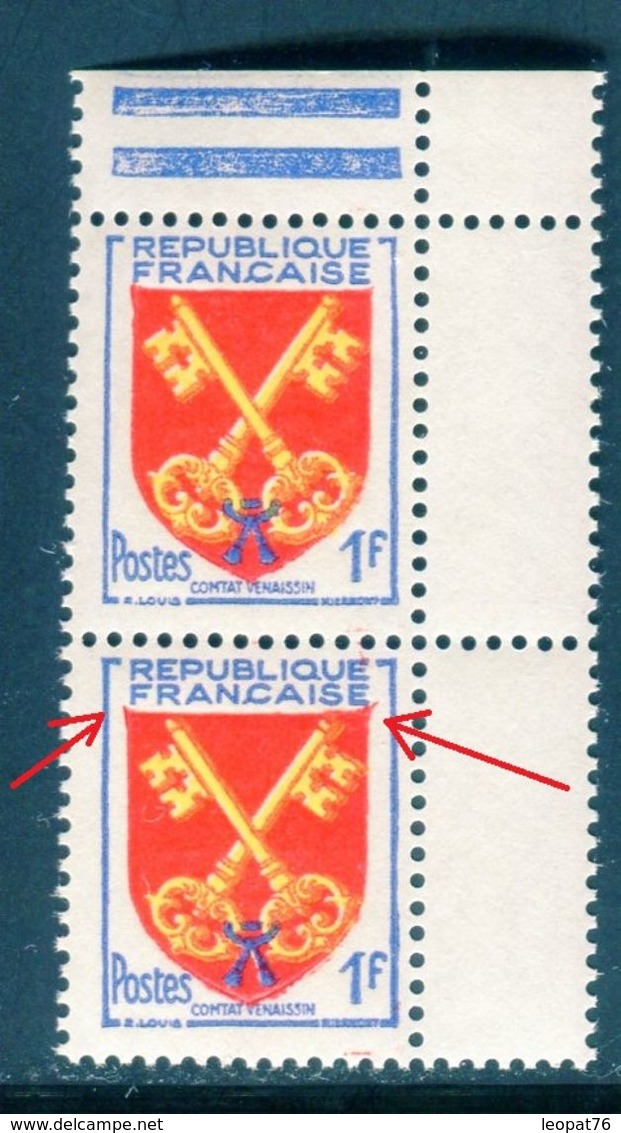 France - N° 1047 ,1 Exemplaire Avec Pointes à L' écusson  Tenant à Normal - Ref V500 - Ongebruikt