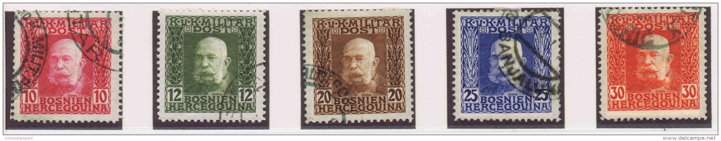 Österreichisch- Bosnien Und Herzegowina Mi 64 - 84 Obl./Gestempelt/used  1912 - Gebraucht