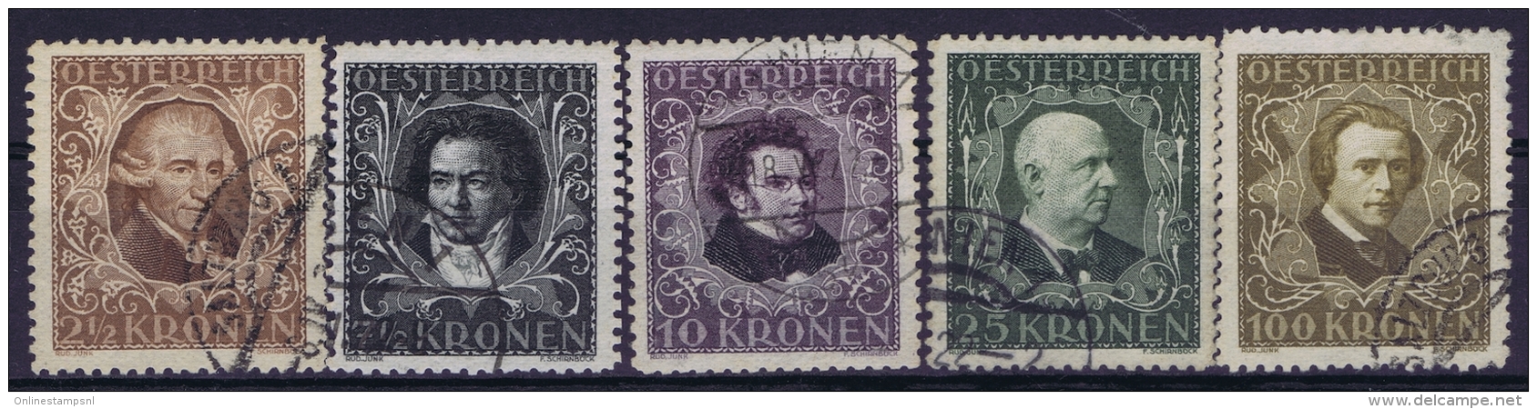 Osterreich Mi 418 B - 424B Used / Obl. 1922  L11,5 - Gebraucht