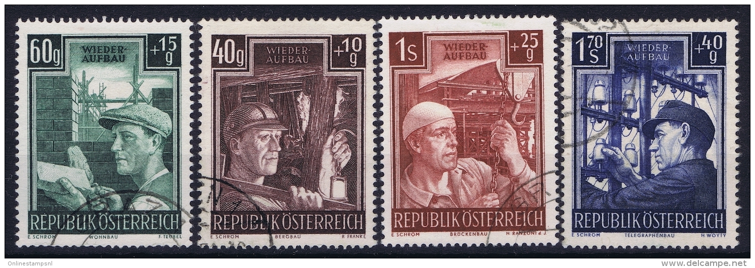 Osterreich Mi 960 - 963  Used Obl. 1951 - Gebraucht