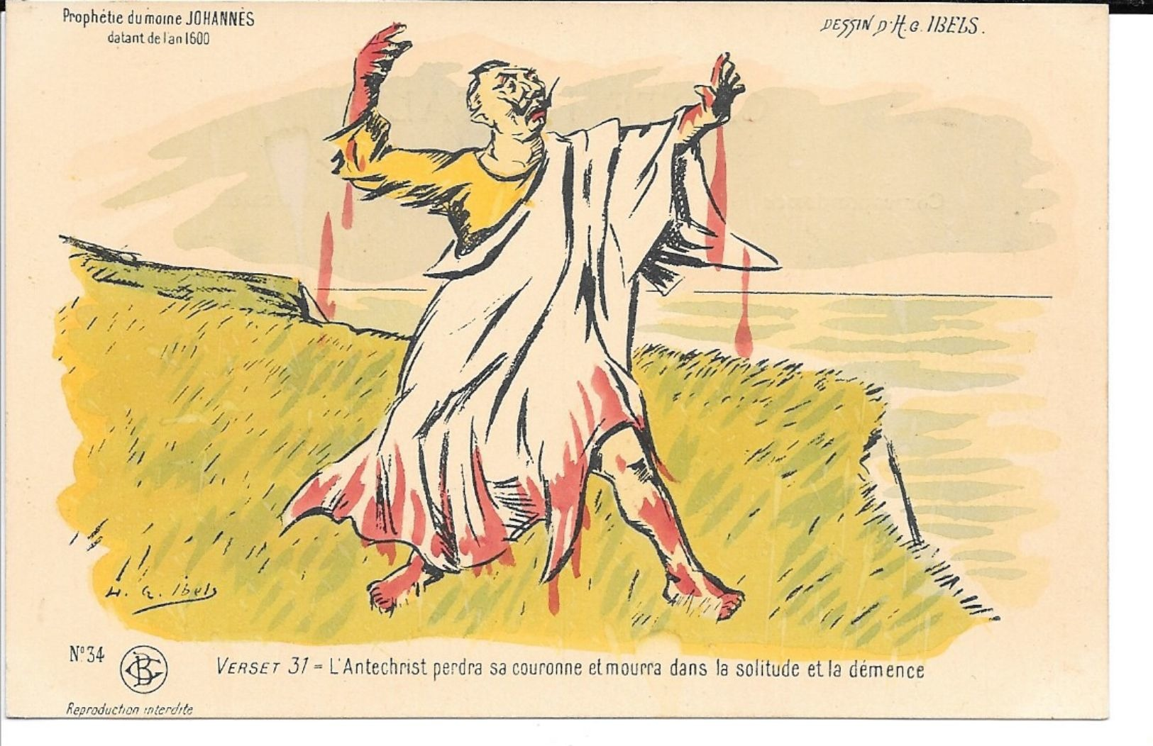 MILITARIA (14/18) TRES BELLE CPA ANTI-ALLEMANDE SATIRIQUE "L'ANTECHRIST" (A LIRE) - Guerra 1914-18