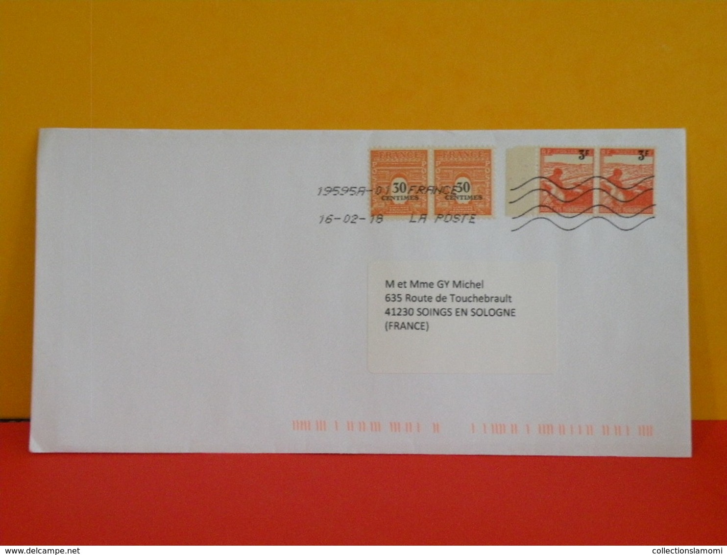 France > Lettre Timbres Anciens Affranchissement Le 16.2.2018 - Covers & Documents