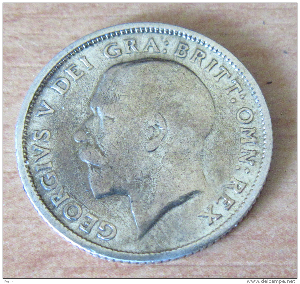 Grande-Bretagne / Royaume-Uni / Angleterre - 5 Monnaies 1878 à 1924 dont une en argent (six pence)