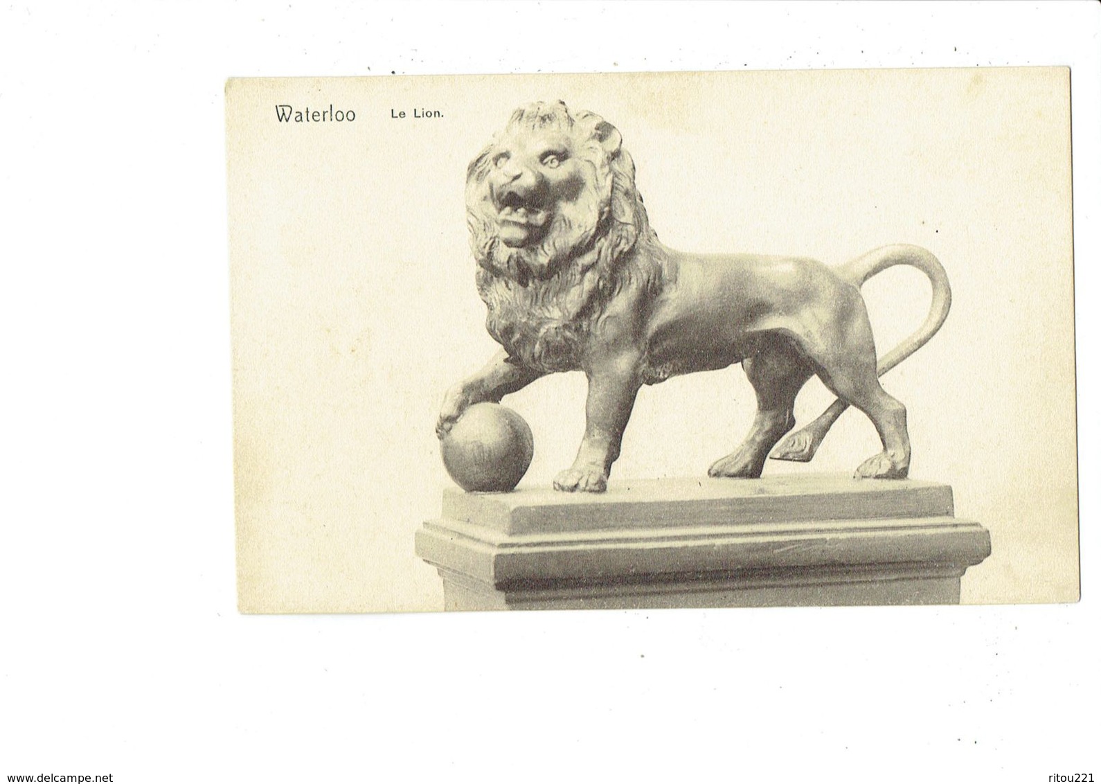 Cpa - WATERLOO - LE LION - Sculpture - Serie 11 N°704 Nels - Lions