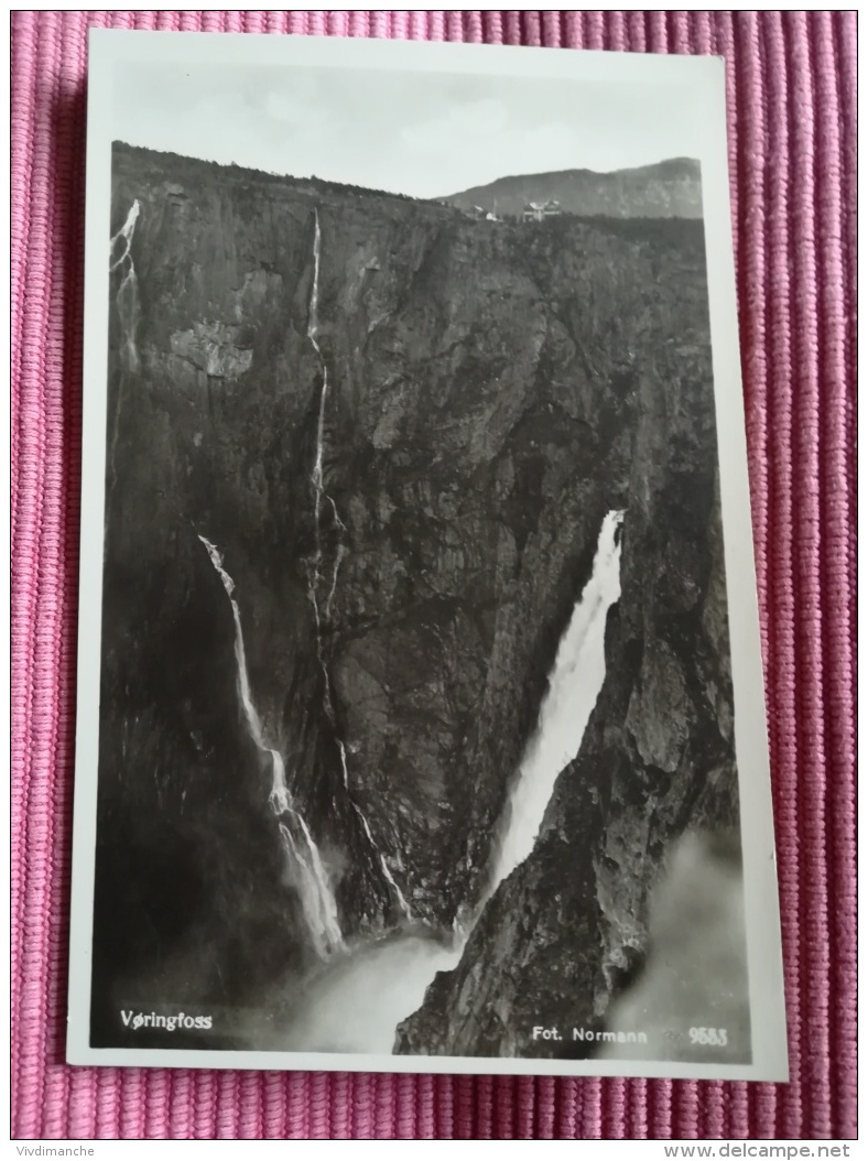 NORVEGE -VORINGFOSS - FOT. NORMANN - 9553 - CPA CARTE PHOTO VIERGE TBON ETAT - ENERET CARLNORMANN'S KUNTSFORLAG HAMAR - Norvège