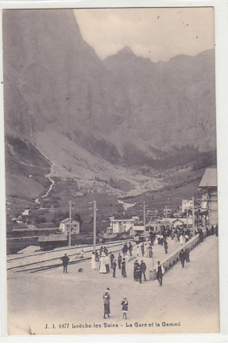 Loeche-les-Bains - La Gare Avec Train - Animée             (P-134-70411) - Loèche