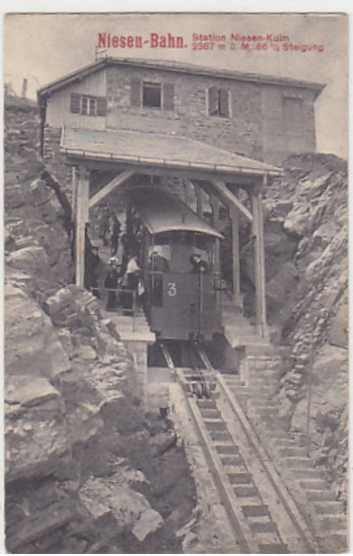 Niesenbahn- Station Niesen-Kulm - Animiert - 1911            (P-134-70411) - Funiculaires