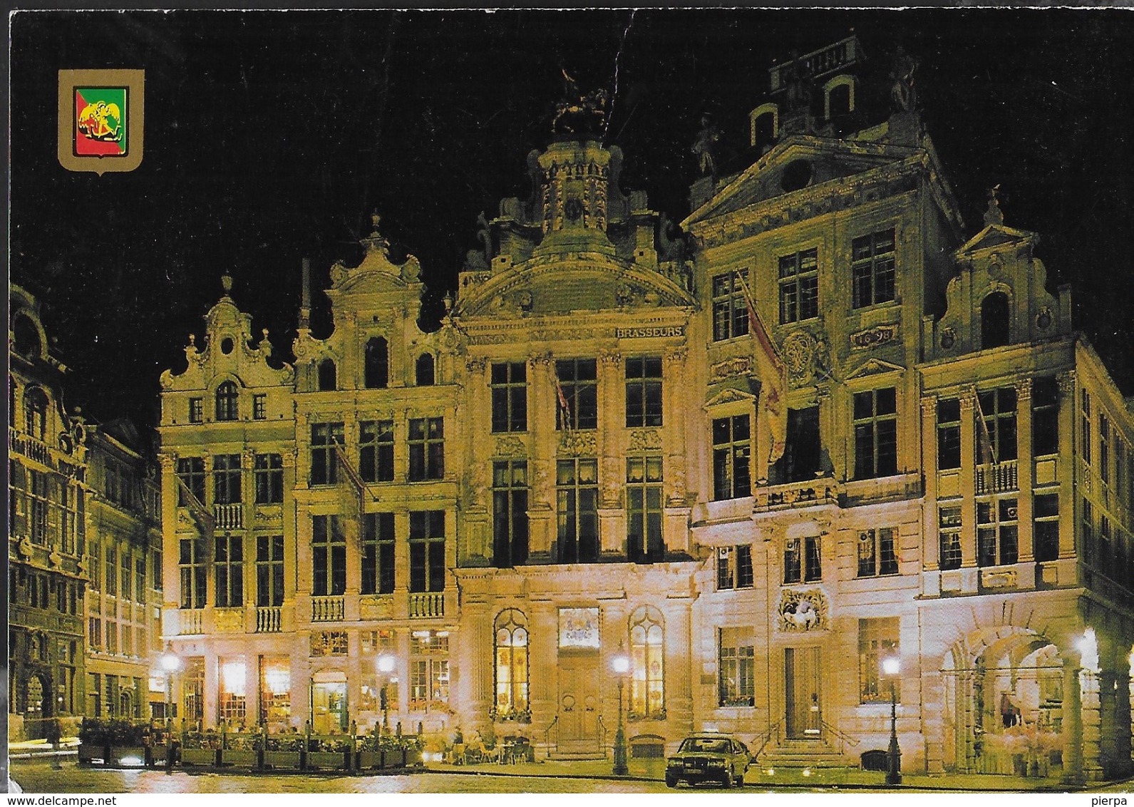 BELGIO - BRUXELLES  - NOTTURNO GRAND PLACE - VIAGGIATA 1992 - AFFRANCATURA MECCANICA ROSSA - Bruxelles By Night