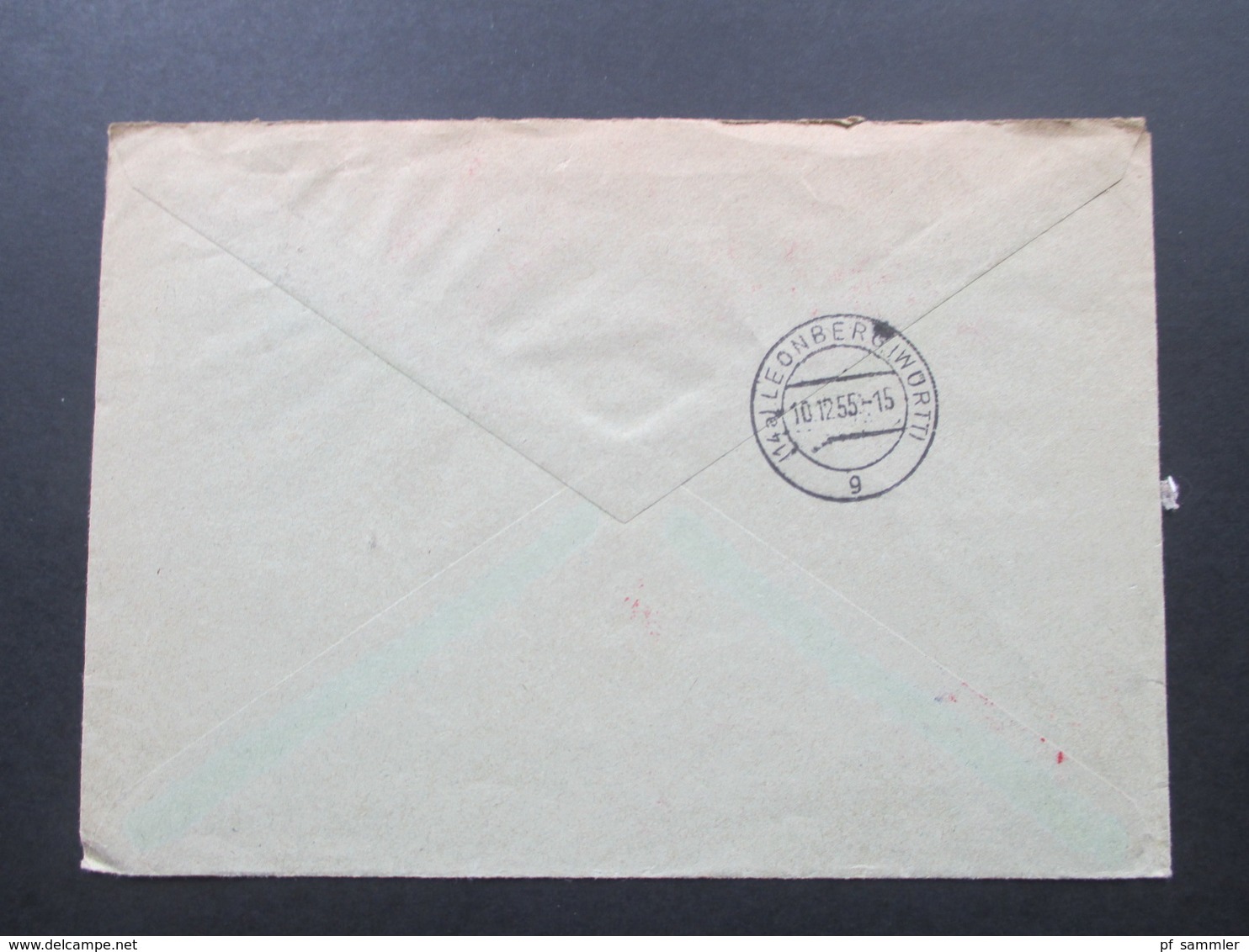 BRD 1955 Roter Freistempel Der Leiter Des Notaufnahmeverfahrens In Uelzen. Einschreiben 20a Uelzen C 482 - Briefe U. Dokumente
