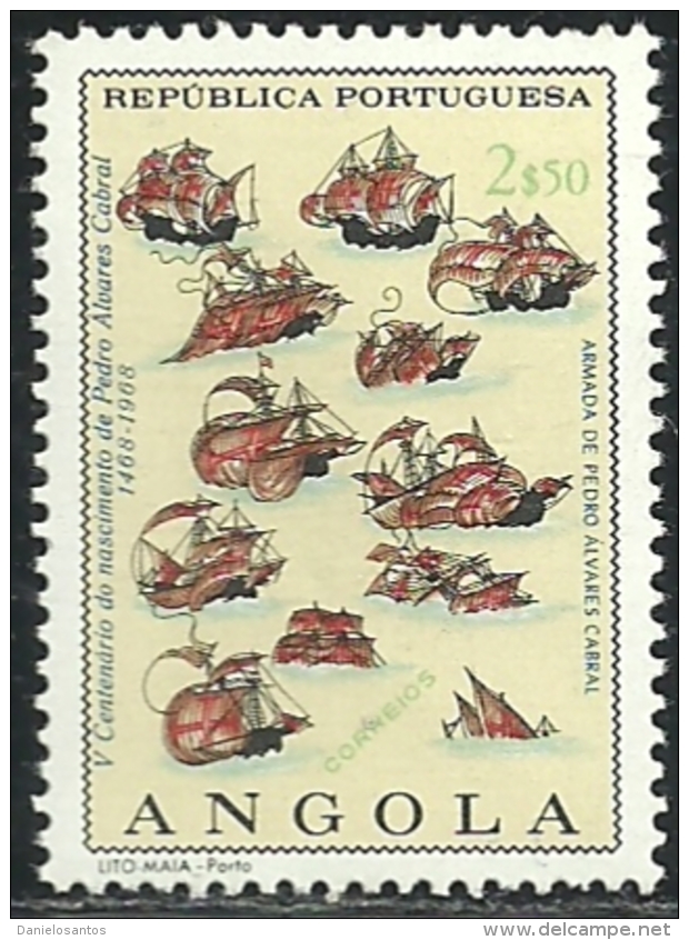 Angola 1968 500Th Anniv Birth Pedro Alvares Cabral Navigator Possession Of Brazil For Portugal Cabral&acute;s  Armada  M - Castles