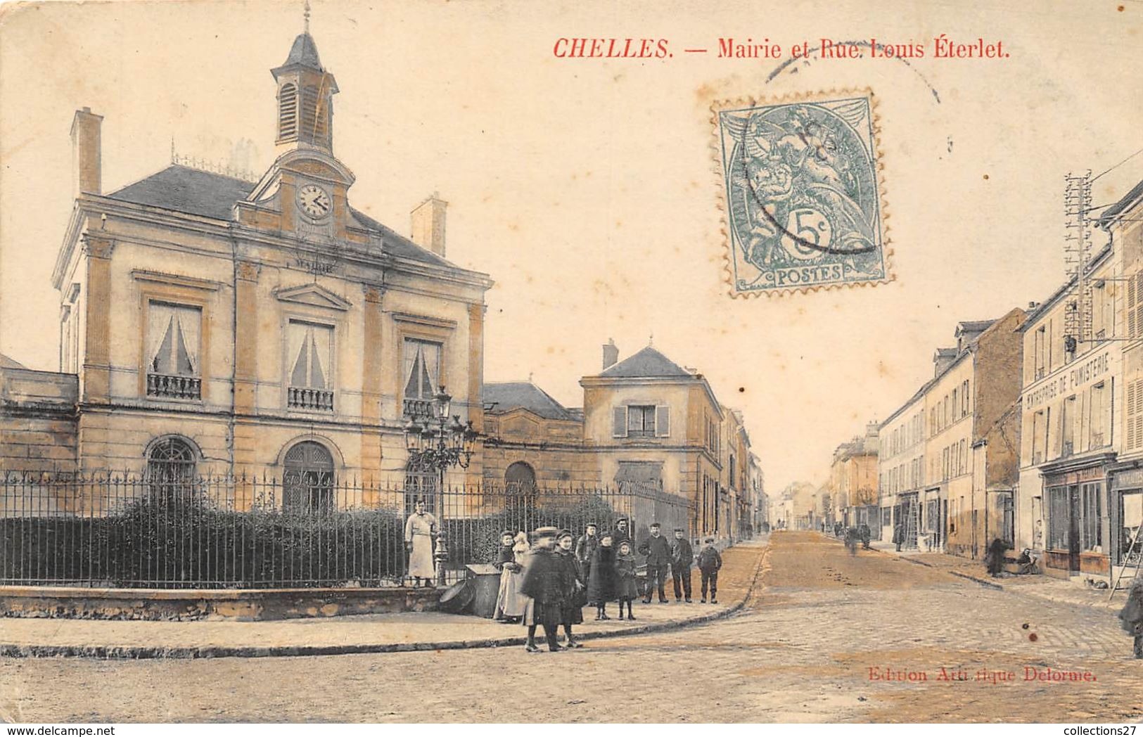 77-CHELLES- MAIRIE ET RUE LOUIS ETERLET - Chelles