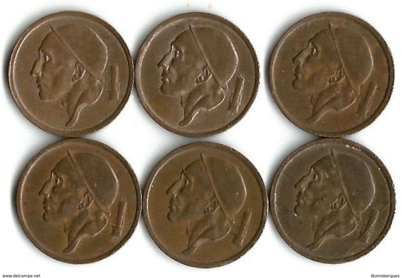 Lot De 6 Pièces De Monnaie 20 Centimes 1954  NDL - 20 Cent
