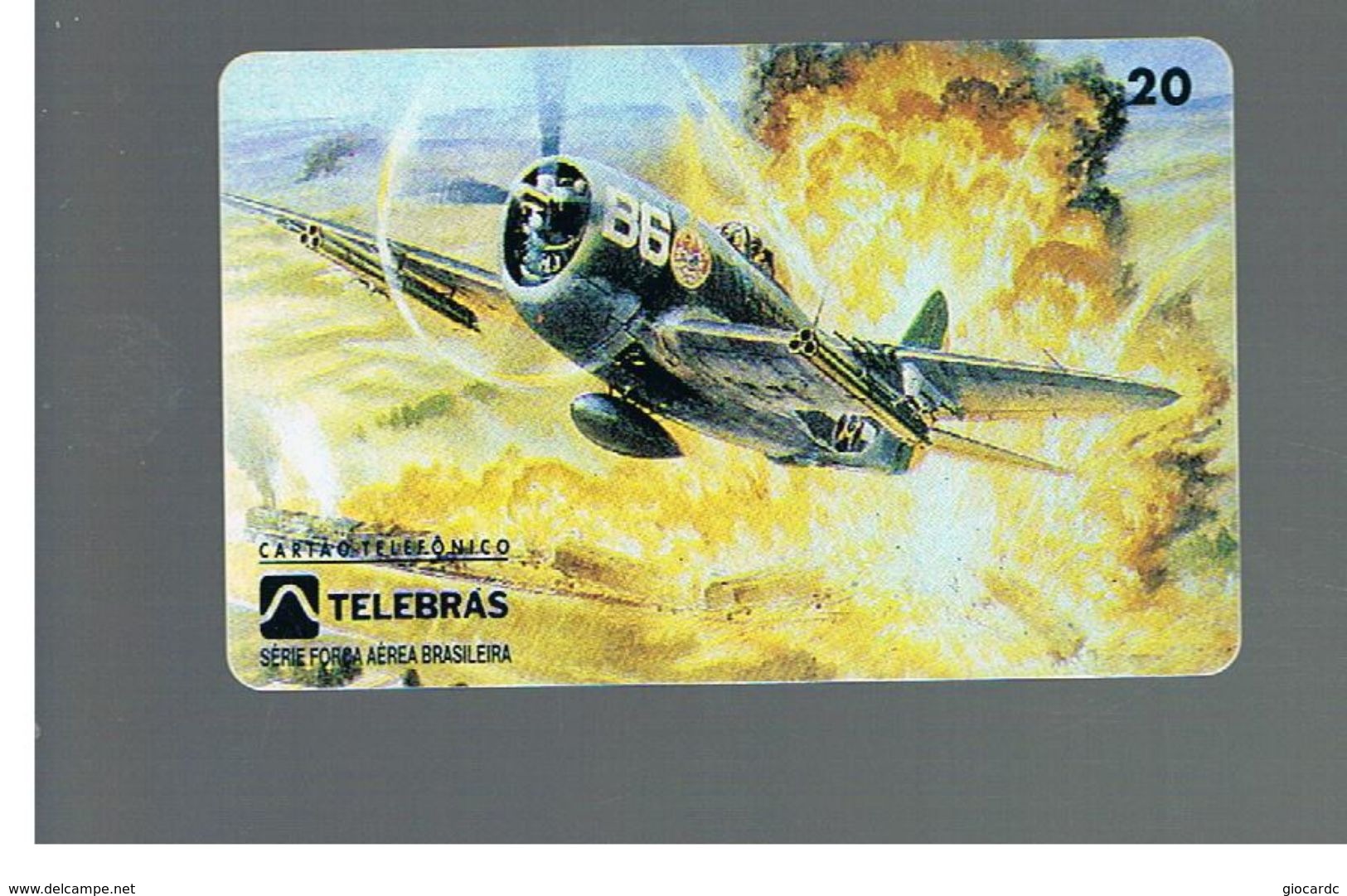 BRASILE ( BRAZIL) - TELEBRAS   -   1995  REPUBLIC P 47 THUNDERBOLT  - USED - RIF.10493 - Avions