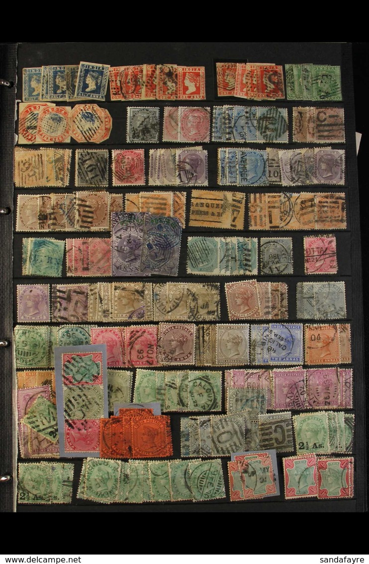 COMMONWEALTH STAMPS - POWERFUL BUT UNTIDY CARTON ACCUMULATION. Chiefly Older Mint & Used Stamps On Album Pages & On Stoc - Sonstige & Ohne Zuordnung