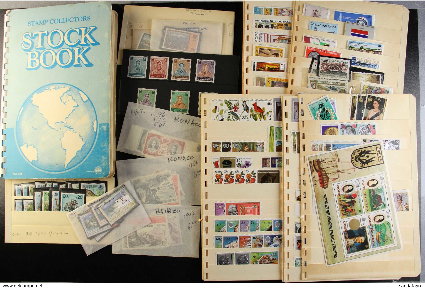 NEVER HINGED MINT WORLD ACCUMULATION A 1930's To Modern All World Range In Packets, On Small Cards, Or In Small Stock Al - Altri & Non Classificati