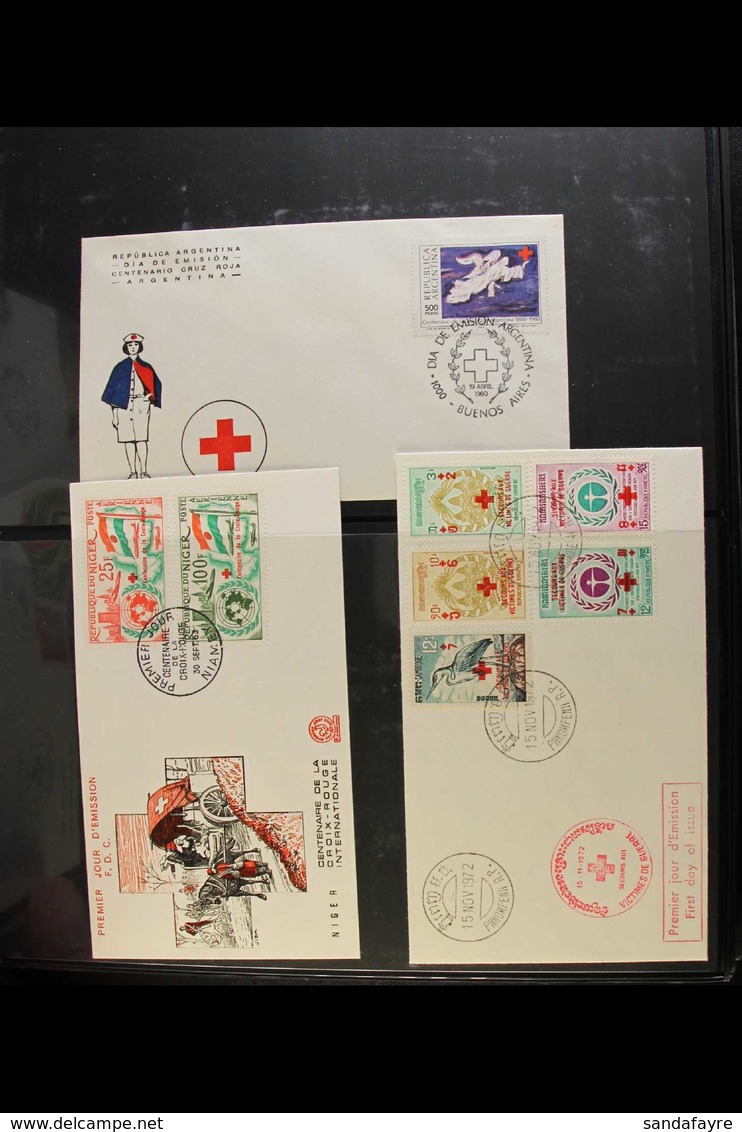 RED CROSS 1950's-2000's World (no Europe) Collection Of All Different Illustrated Unaddressed FIRST DAY COVERS Housed In - Zonder Classificatie
