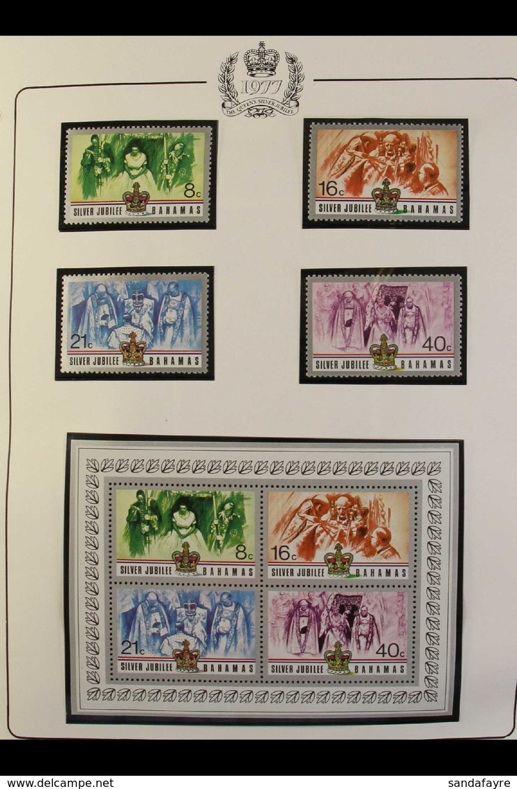 ROYALTY 1977 Silver Jubilee STAMPS & FIRST DAY COVERS Collection In Two Special Albums, With Never Hinged Mint Sets And  - Ohne Zuordnung