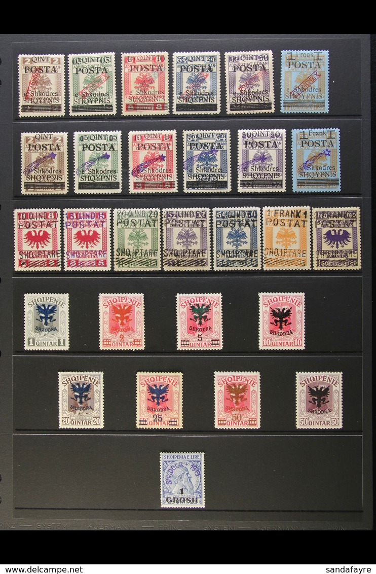 1919-20 FINE MINT COLLECTION An All Different Collection Which Includes 1919 Handstamped Set, 1919 Comet (with Straight  - Albanien