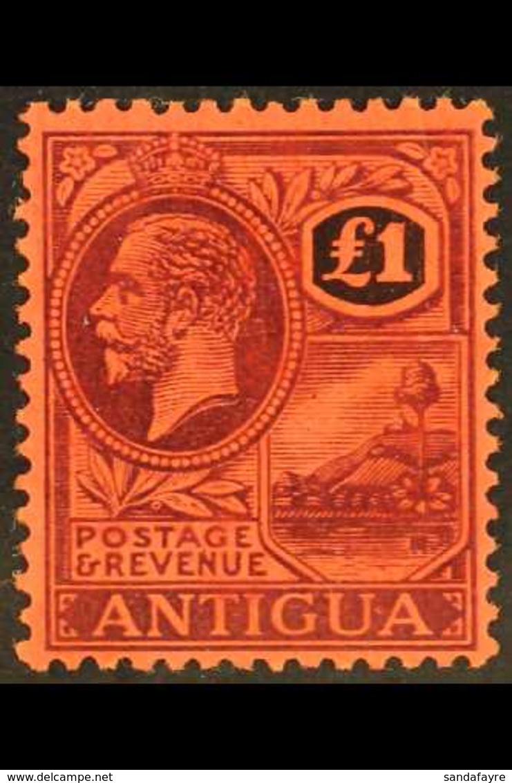 1921-29 £1 Purple And Black / Red, SG 61, Never Hinged Mint. Superb. For More Images, Please Visit Http://www.sandafayre - Andere & Zonder Classificatie
