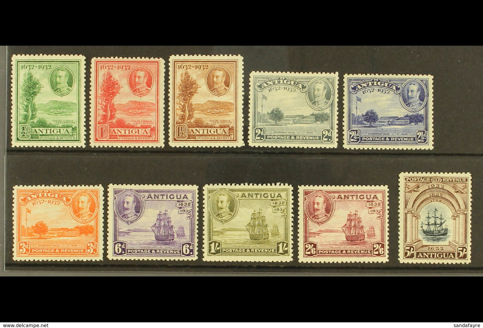 1932 Tercentenary Complete Set, SG 81/90, Very Fine Mint, Fresh. (10 Stamps) For More Images, Please Visit Http://www.sa - Sonstige & Ohne Zuordnung