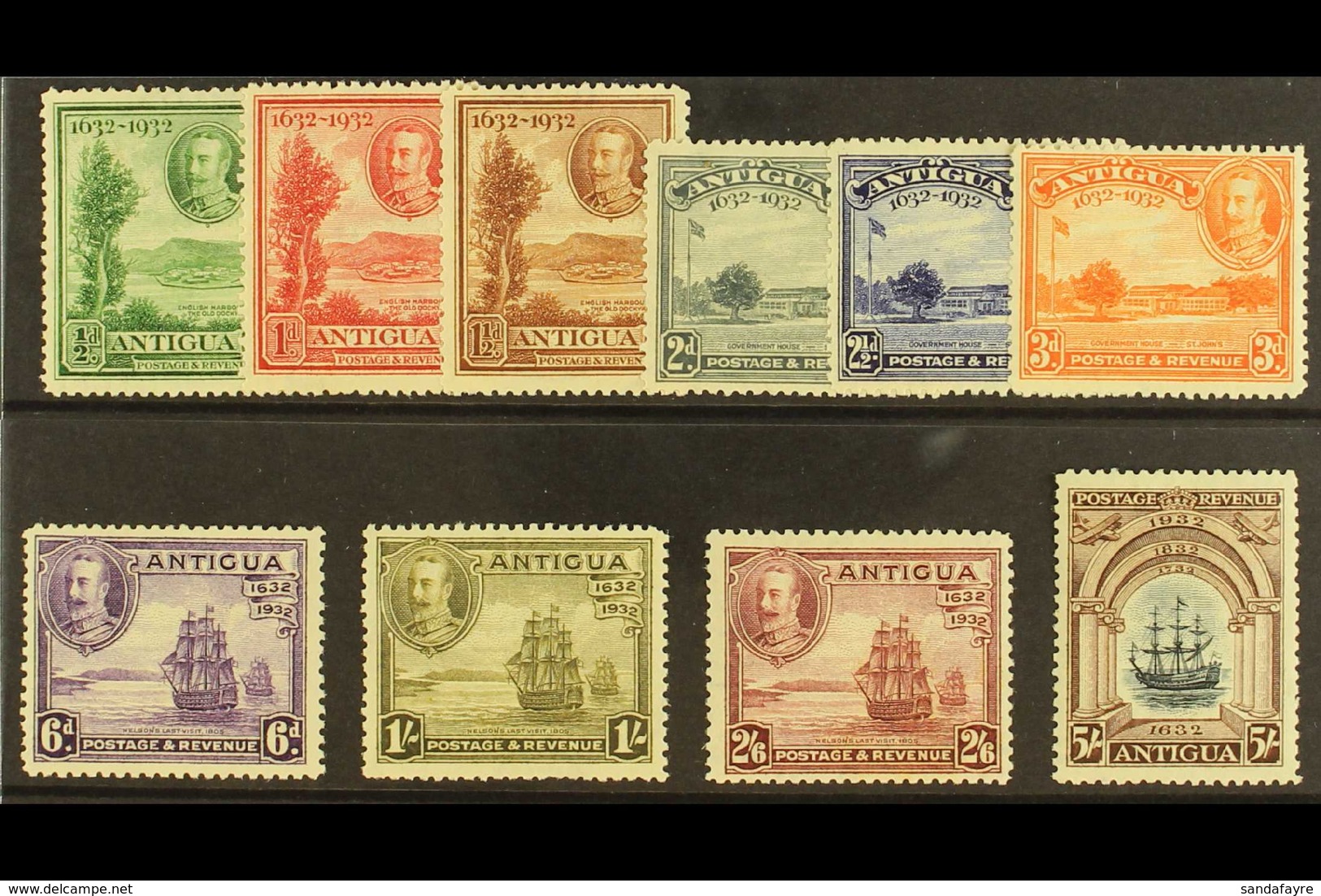 1932 Tercentenary Set Complete, SG 81/90, Never Hinged Mint (10 Stamps) For More Images, Please Visit Http://www.sandafa - Sonstige & Ohne Zuordnung