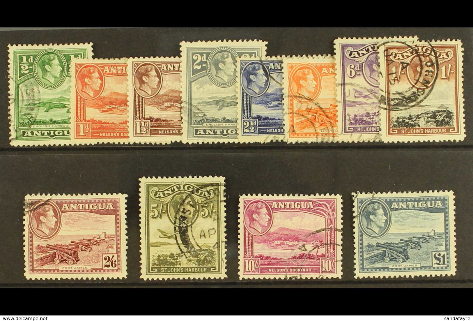 1938-51 Complete Definitive Set, SG 98/109, Very Fine Used. (12 Stamps) For More Images, Please Visit Http://www.sandafa - Otros & Sin Clasificación