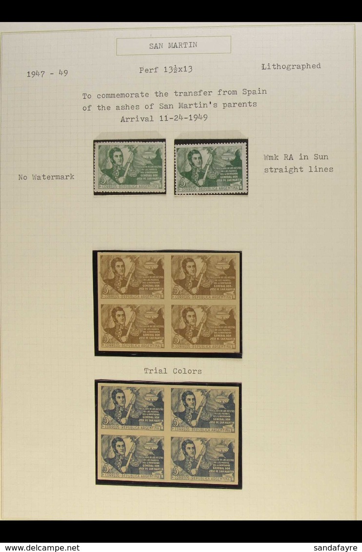 JOSE DE SAN MARTIN - A BEAUTIFUL TOPICAL COLLECTION. 1867-1971 Interesting Mint & Used Collection Of Stamps & Covers In  - Autres & Non Classés