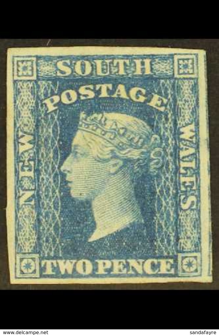 NEW SOUTH WALES 2d Chalky Blue On "2" Wmk'd Paper, SG 86, Mint Lightly Hinged With 4 Large Margins & Lovely Fresh Appear - Sonstige & Ohne Zuordnung