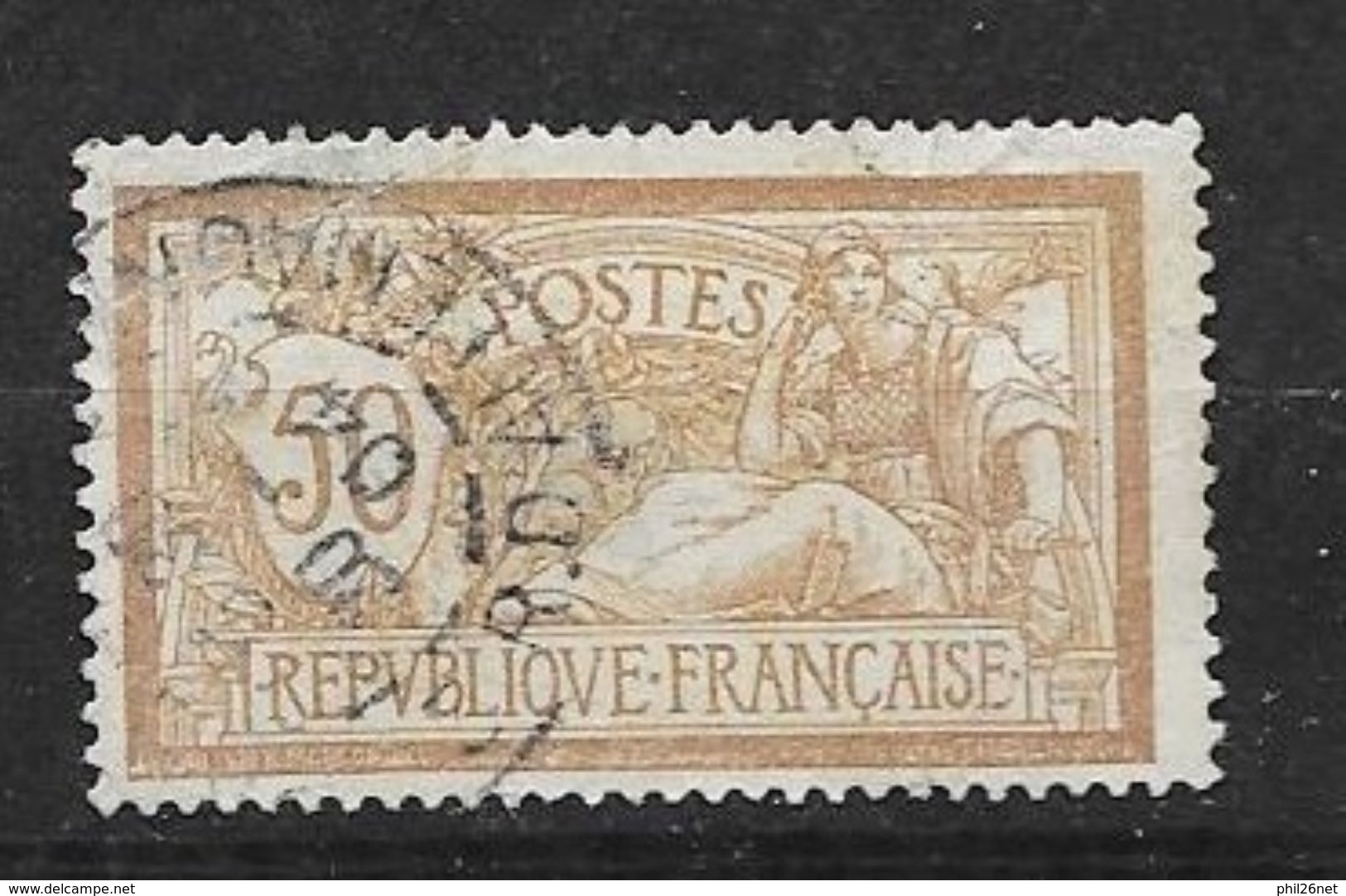 France N° 120c Sans Teinte De Fond Oblitéré  B/TB  - Used Stamps