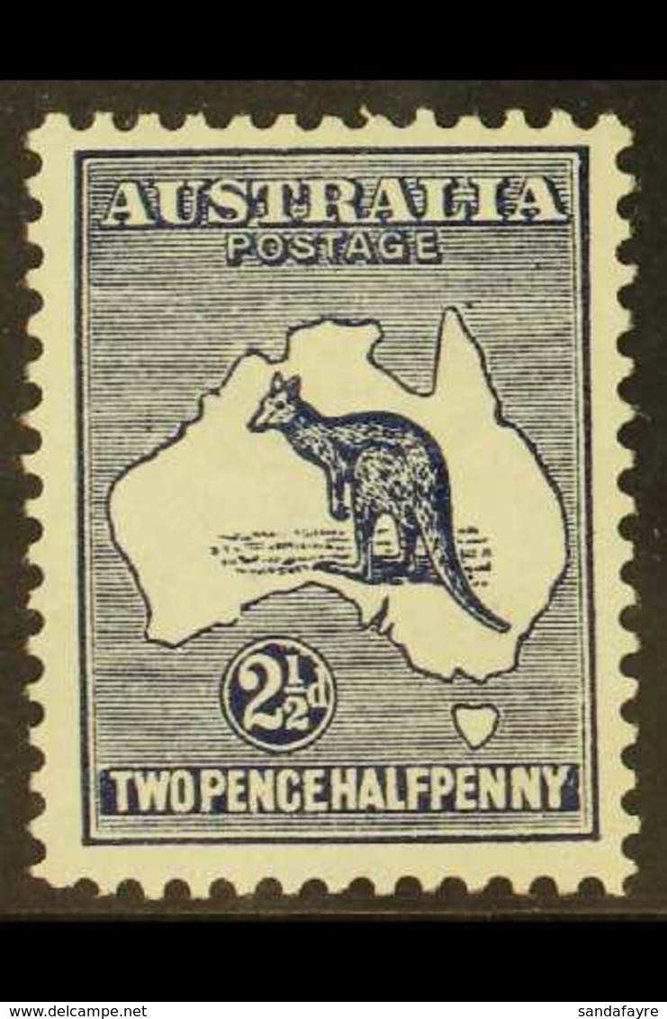 1913 2½d Indigo Kangaroo With 'Thick Upper Right Frame' Flaw, BW 9A(2)g, Very Fine Mint. For More Images, Please Visit H - Autres & Non Classés