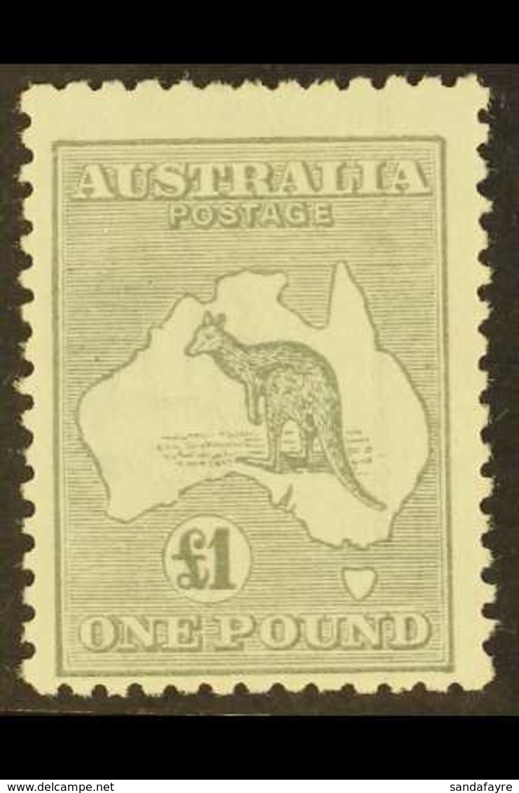 1923-24 £1 Grey Wmk Narrow Crown (3rd Wmk), SG 75, Mint Lightly Hinged. For More Images, Please Visit Http://www.sandafa - Autres & Non Classés