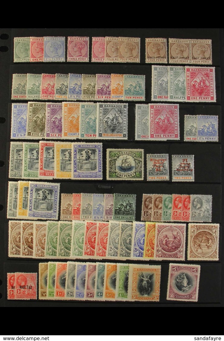 1882-1935 FINE MINT COLLECTION Incl. 1882-86 ½d, 1d, 2½d, Both 3d And 4d Brown Shades, 1892 ½d On 4d Pair, One Without H - Barbades (...-1966)