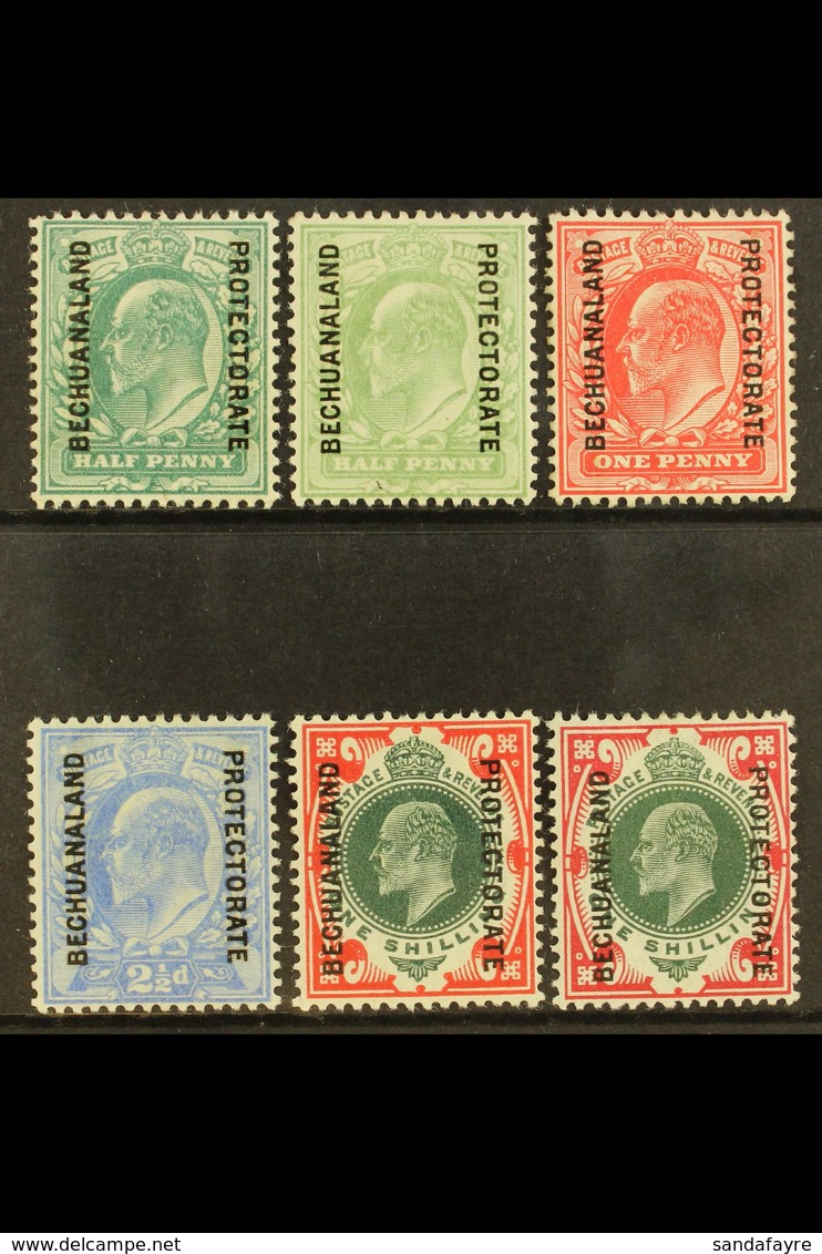 1904-13 Complete Overprint Set On Stamps Of Edward VII Incl Both ½d And Both 1s Shades, SG 66/71, Fine Mint. (6 Stamps)  - Other & Unclassified