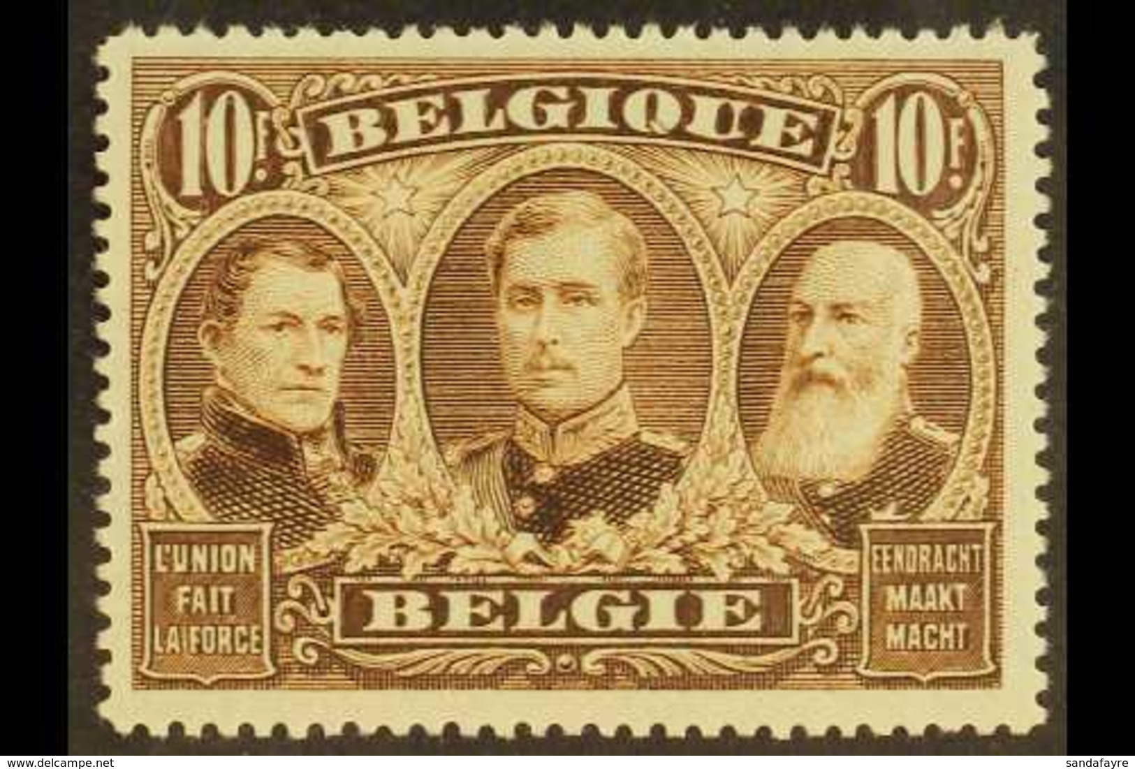 1915-22 10f Sepia Perf 15 (COB 149A, Michel 128 C), Never Hinged Mint, Very Fresh. For More Images, Please Visit Http:// - Andere & Zonder Classificatie