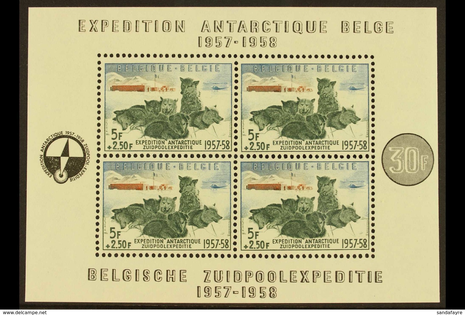 1957-58 Antarctic Exploration Miniature Sheet, Cob Block 31, SG MS1620, Never Hinged Mint (1 M/s) For More Images, Pleas - Autres & Non Classés