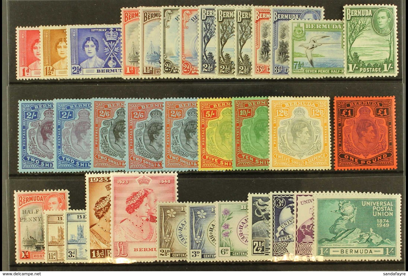 1937-52 COMPLETE MINT PLUS. An Attractive & Complete "Basic", Very Fine Mint Collection, SG 107/33 Inc 1938-52 Definitiv - Bermudes