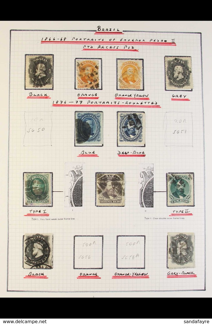 1866-1949 INTERESTING FINE USED COLLECTION Nicely Written Up In An Album With Shades, Types, Perf & Watermark Variants E - Andere & Zonder Classificatie