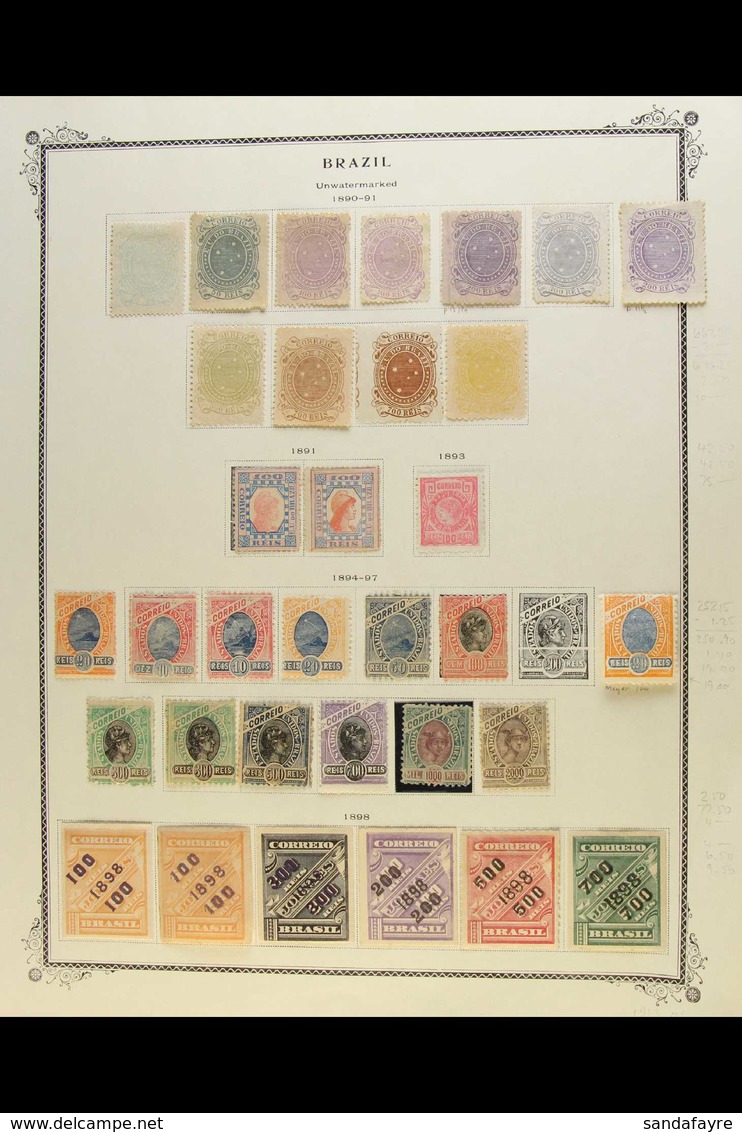 1890 - 1920 COMPREHENSIVE MINT COLLECTION Fresh And Attractive Collection On Printed Album Pages Including 890-91 Set (l - Other & Unclassified