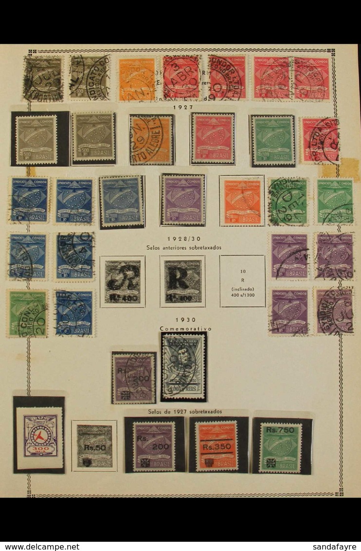 LOCAL PRIVATE AIR COMPANIES 1927-1934 Attractive Mint & Used Collection On Leaves, Includes CONDOR 1927 Set Used, Plus M - Andere & Zonder Classificatie