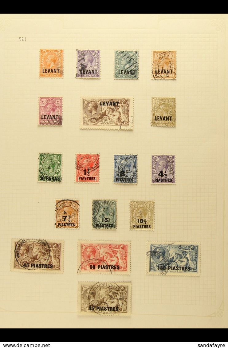 1921 Surcharges Complete Set Inc Both Shades Of 45pi On 2s6d, SG 41/50 & 48b, And "LEVANT" Overprints Complete Set, SG L - Brits-Levant