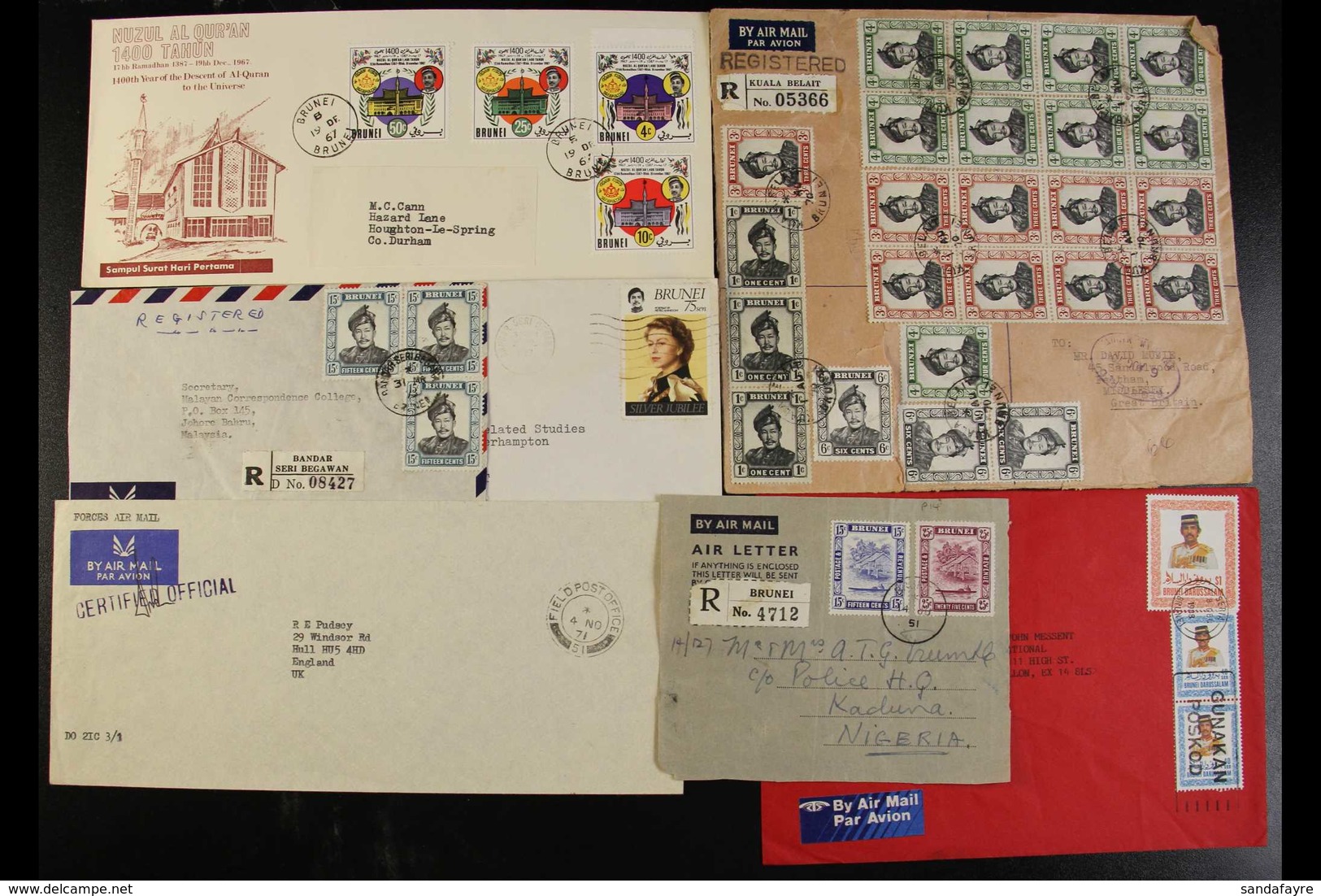 1851-1989 COVERS Includes "British High Commission" & "High Commissioner" Cacheted Covers, 1971 Stampless "Field Post Of - Brunei (...-1984)